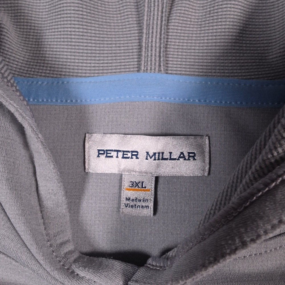 Peter Millar Pine Performance Hoodie Mens 3XL Gray Pullover Lightweight  Wicking - Picture 8 of 11